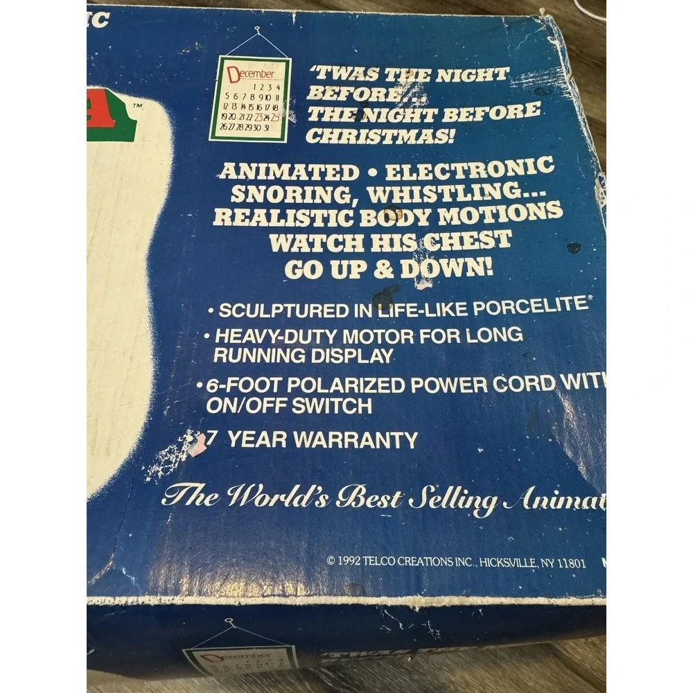 Motion‎ Santa Animated Electronic Snoring Whistling Christmas Animated Display